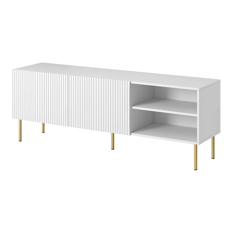 Porta TV bianco 150x42x52h cm 2 ante - Magnano