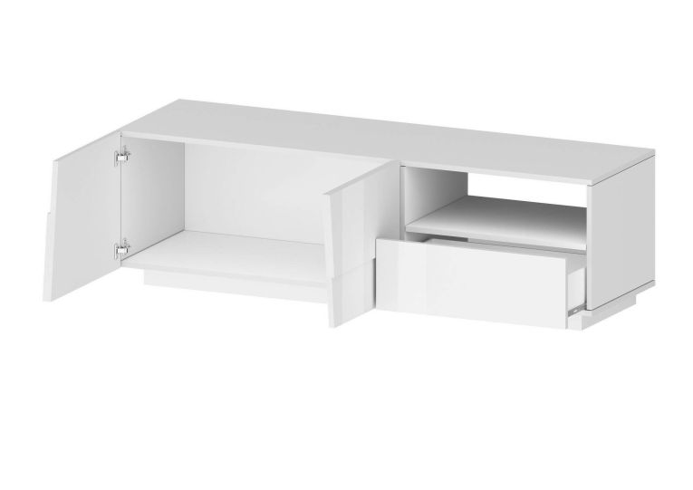 Porta TV bianco 150x44x46h cm 2 ante e 1 cassetto - Cecia