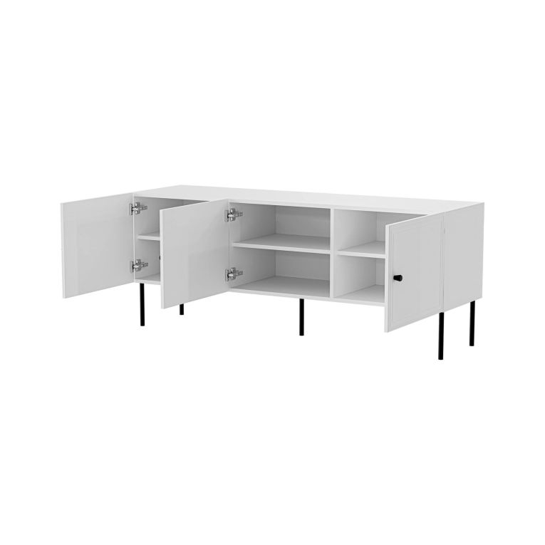 Porta TV bianco 151x40x60h cm 3 ante - Sarzana