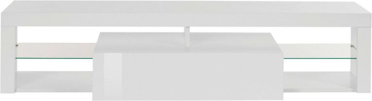 Porta TV bianco 160x40x35h cm in legno - Ivy