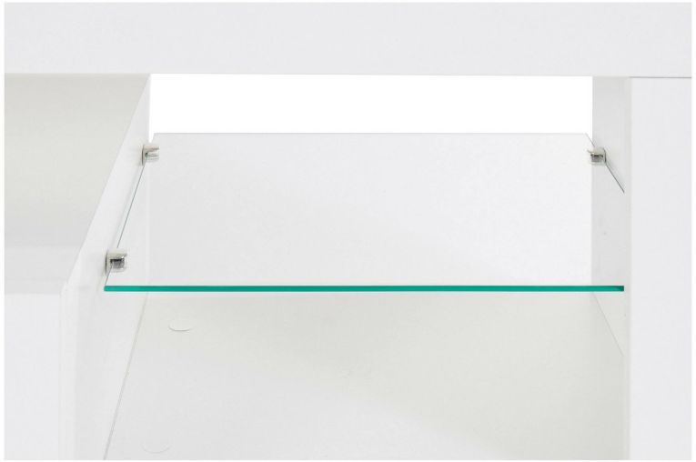 Porta TV bianco 160x40x35h cm in legno - Ivy