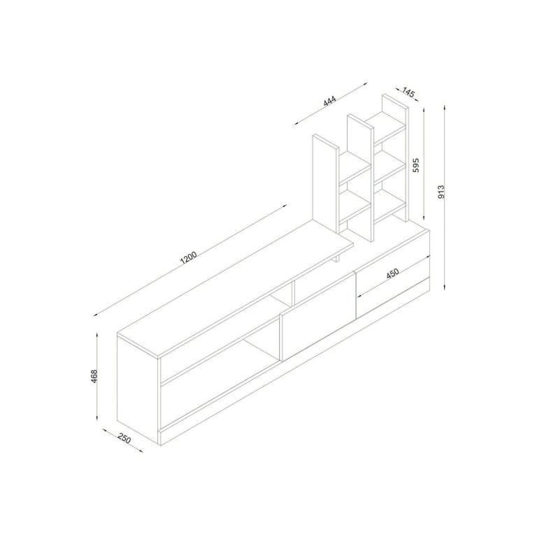 Porta TV bianco 164x25x91h cm 2 ante - Kristal