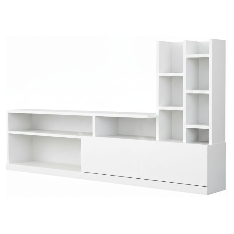 Porta TV bianco 164x25x91h cm 2 ante - Kristal