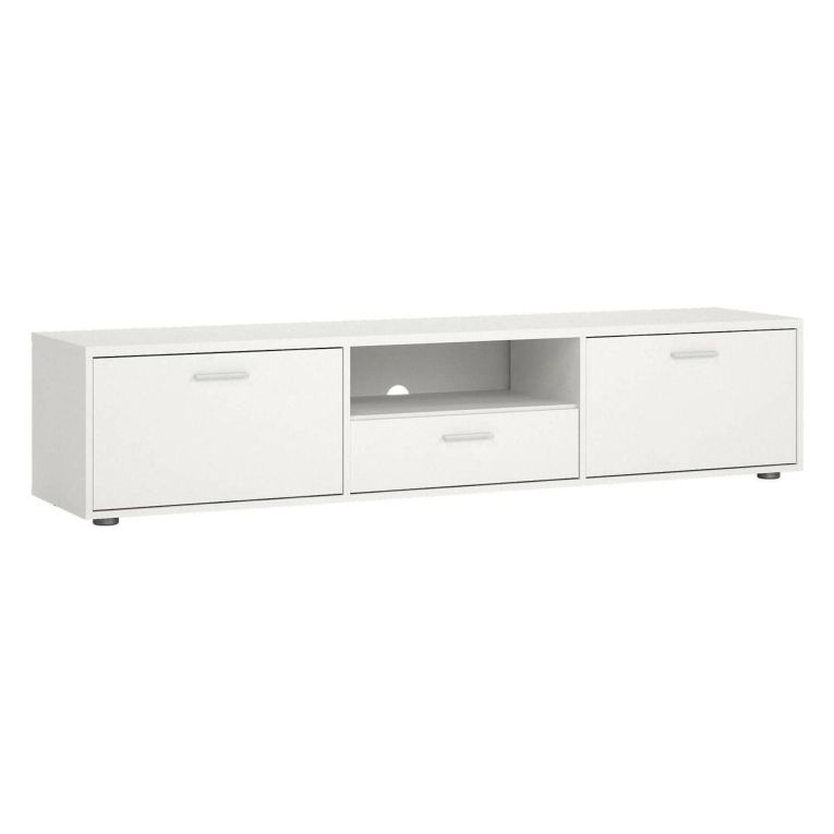 Porta TV bianco 177x39x38h cm 2 ante e 1 cassetto - Giaele