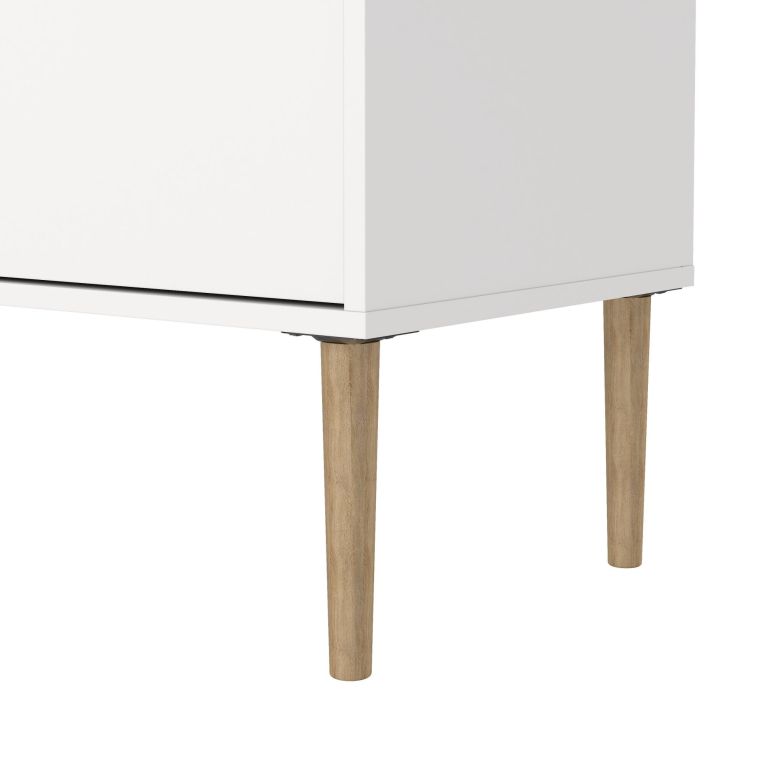 Porta TV bianco 177x39x56h cm 2 ante e 1 cassetto - Anselme
