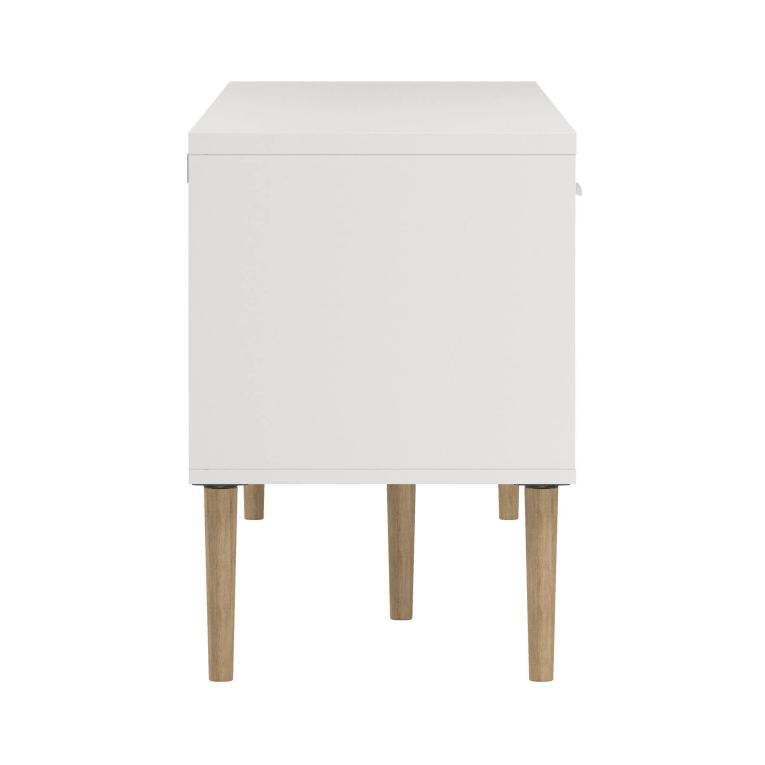 Porta TV bianco 177x39x56h cm 2 ante e 1 cassetto - Anselme