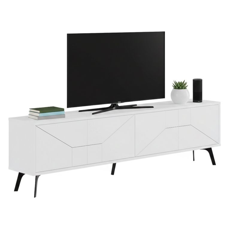 Porta TV bianco 180x29x50h cm 4 ante - OlgadiKiev