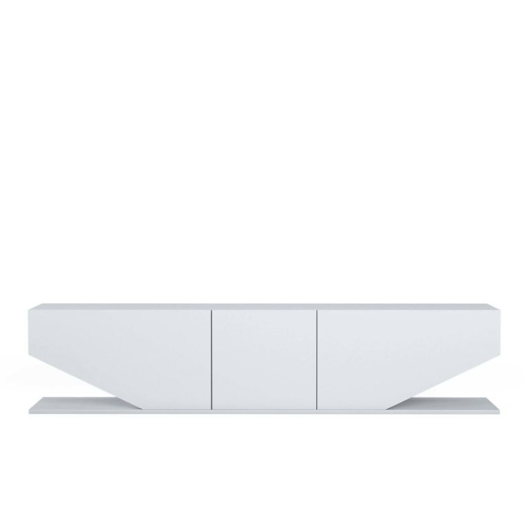 Porta TV bianco 180x30x40h cm 3 ante - Assorata
