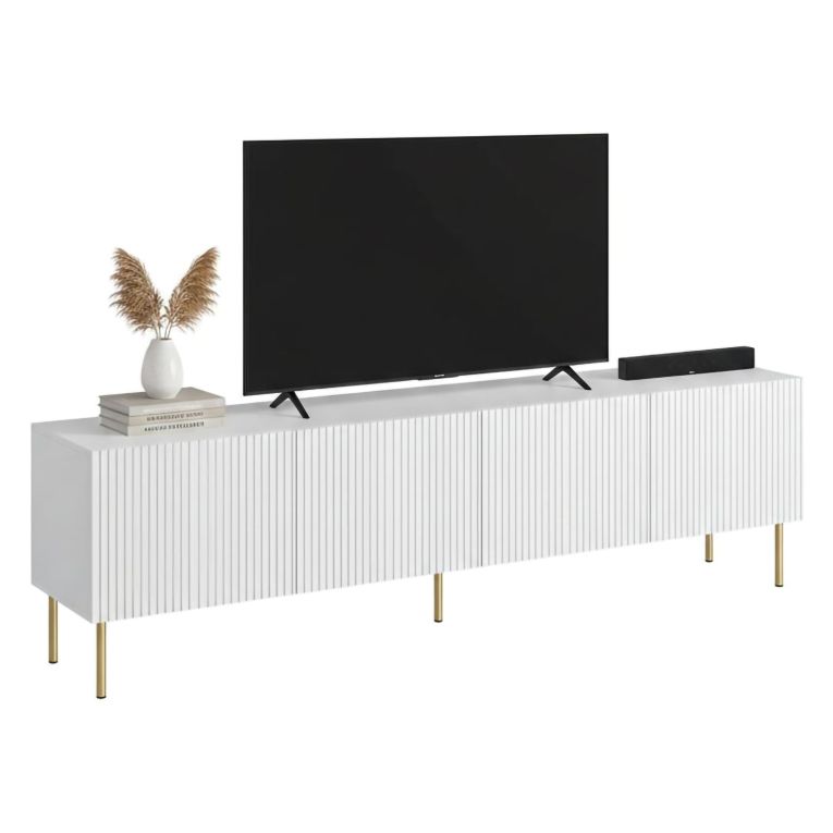 Porta TV bianco 200x42x52h cm 4 ante - Varenna