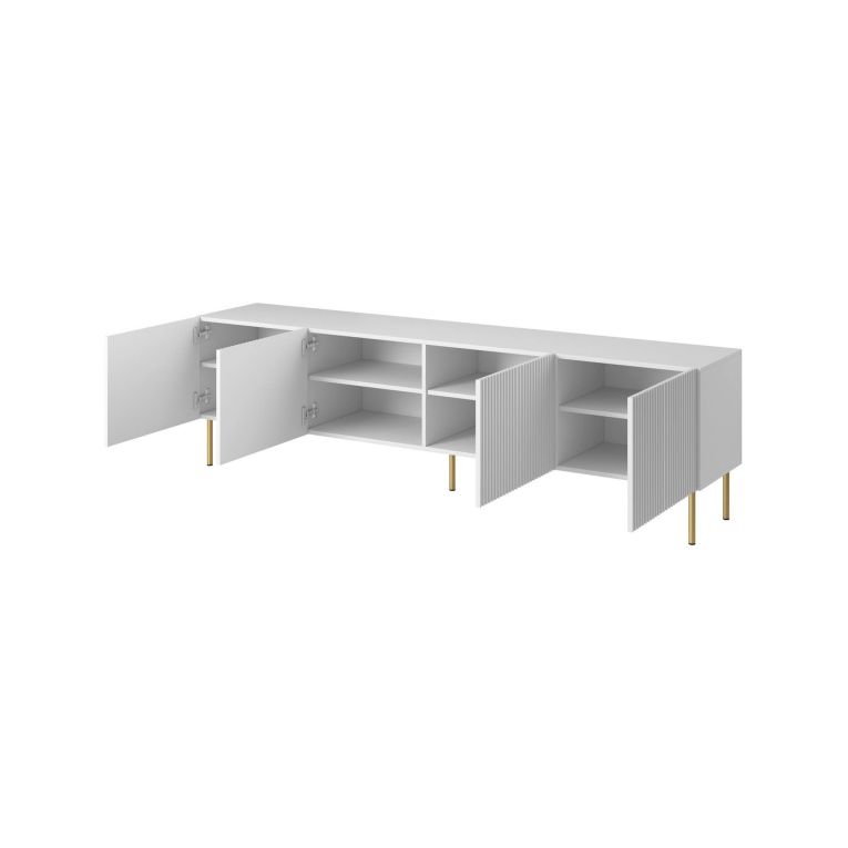 Porta TV bianco 200x42x52h cm 4 ante - Varenna