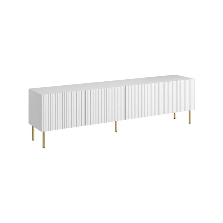 Porta TV bianco 200x42x52h cm 4 ante - Varenna