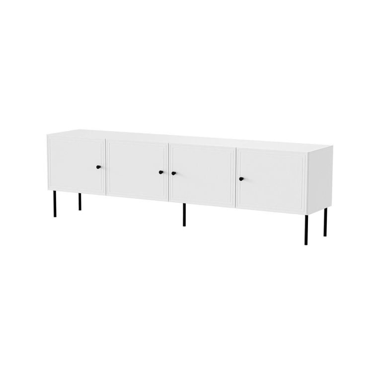 Porta TV bianco 201x40x60h cm 4 ante - Piode