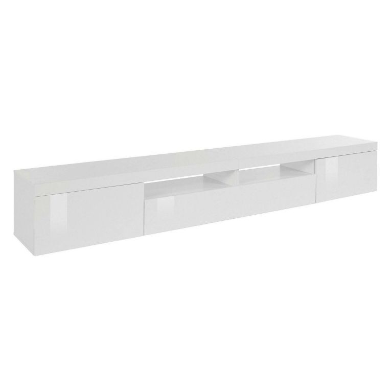 Porta TV bianco 240x40x35h cm 3 ante - Animali