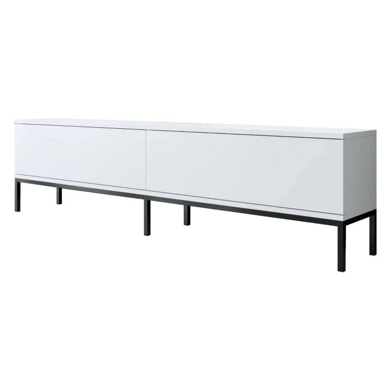 Porta TV bianco e nero 180x30x47h cm modulabile - Espero