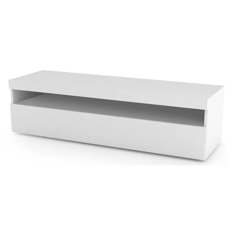 Porta TV bianco lucido 130x45x36h cm in legno - Adelicia