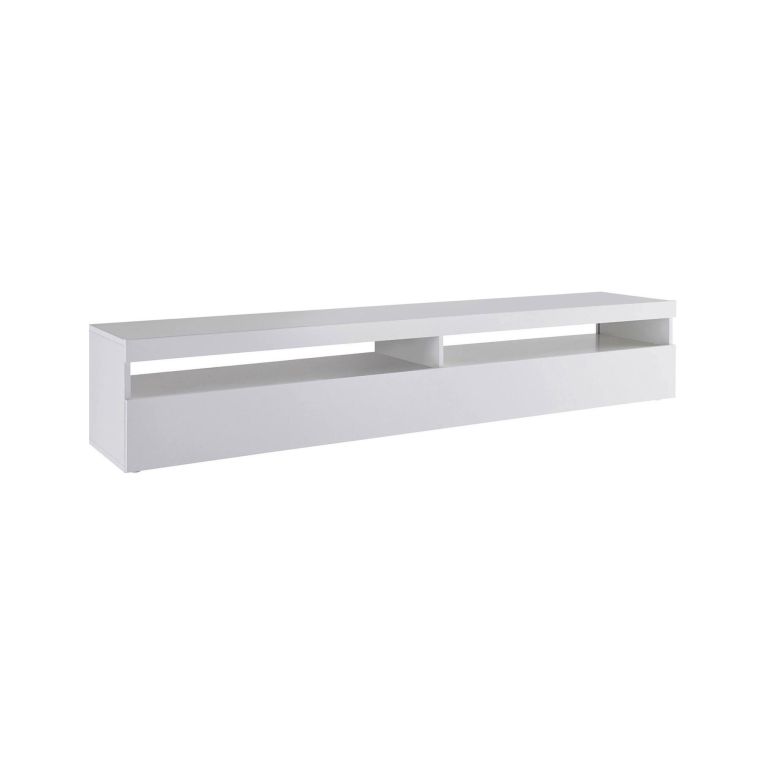Porta TV bianco lucido 200x45x36h cm 2 ante - Akon
