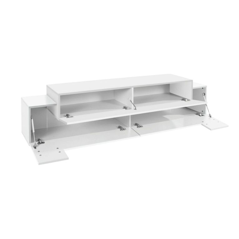 Porta TV bianco lucido 200x45x52h cm 3 ante - Arold