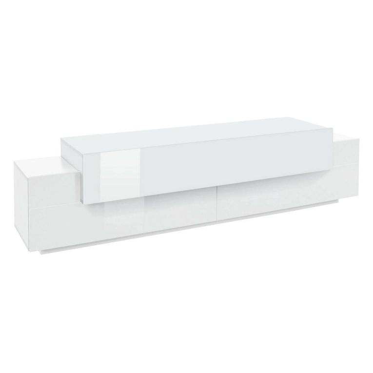 Porta TV bianco lucido 200x45x52h cm 3 ante - Arold