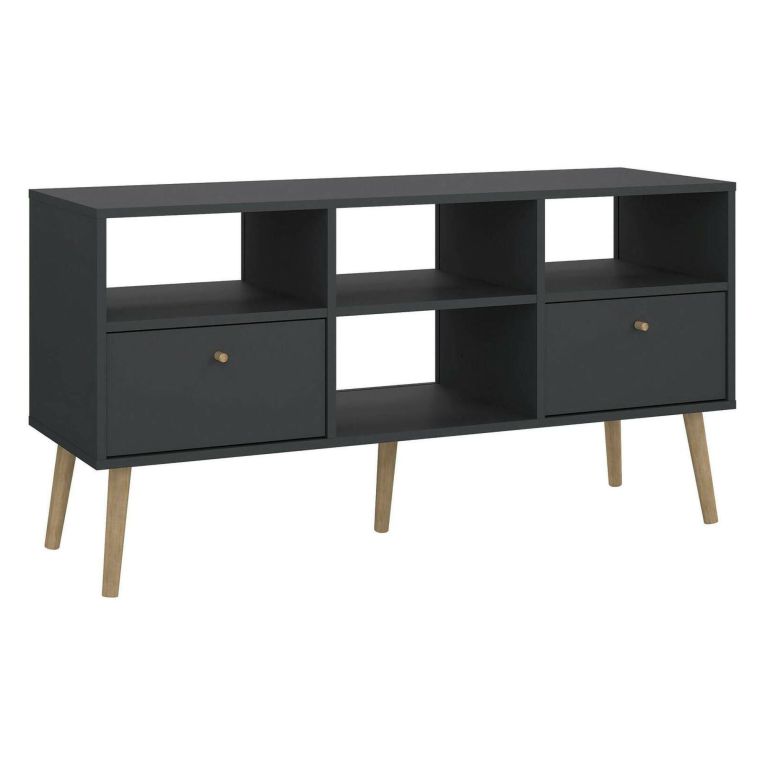 Porta TV grigio 117x39x60h cm in legno - Conte