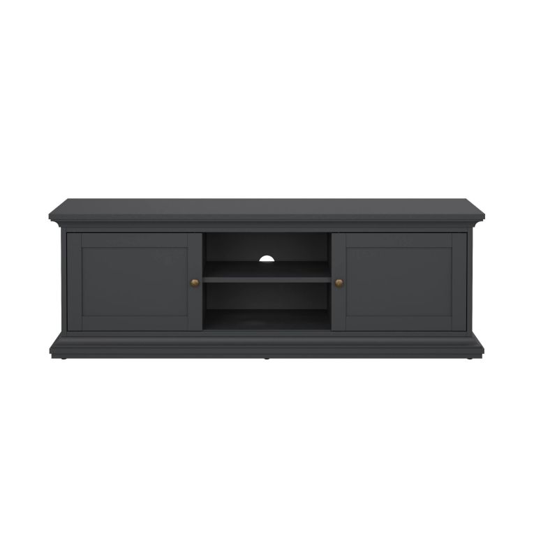 Porta TV grigio 149x41x50h cm 2 ante - Ziba
