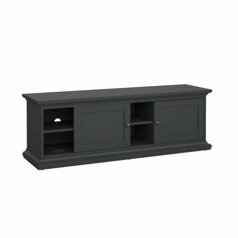 Porta TV grigio 149x41x50h cm 2 ante - Ziba
