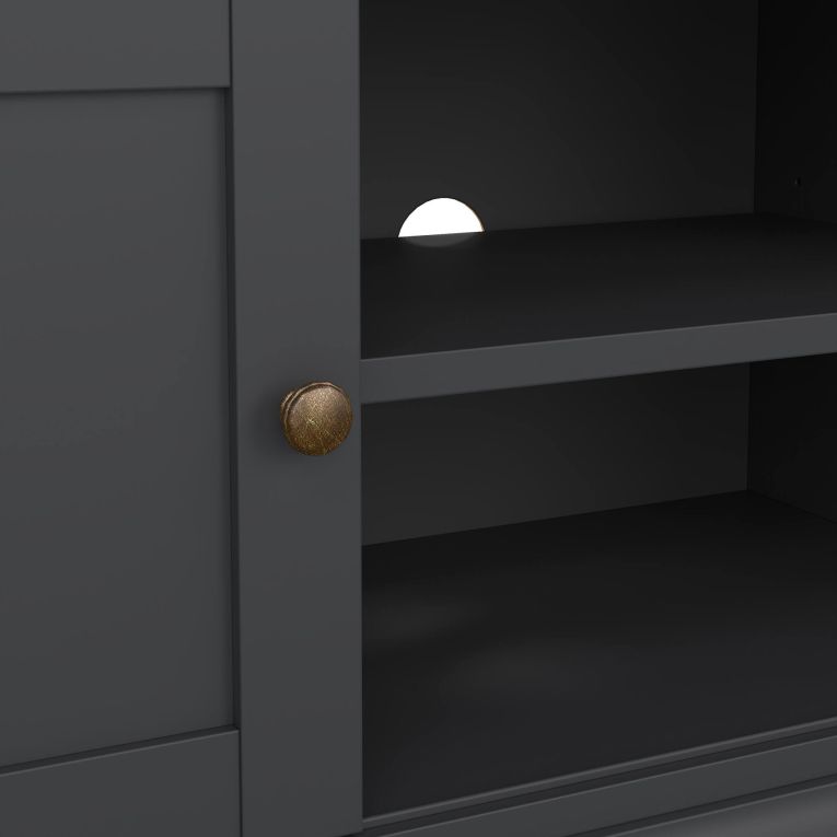 Porta TV grigio 149x41x50h cm 2 ante - Ziba
