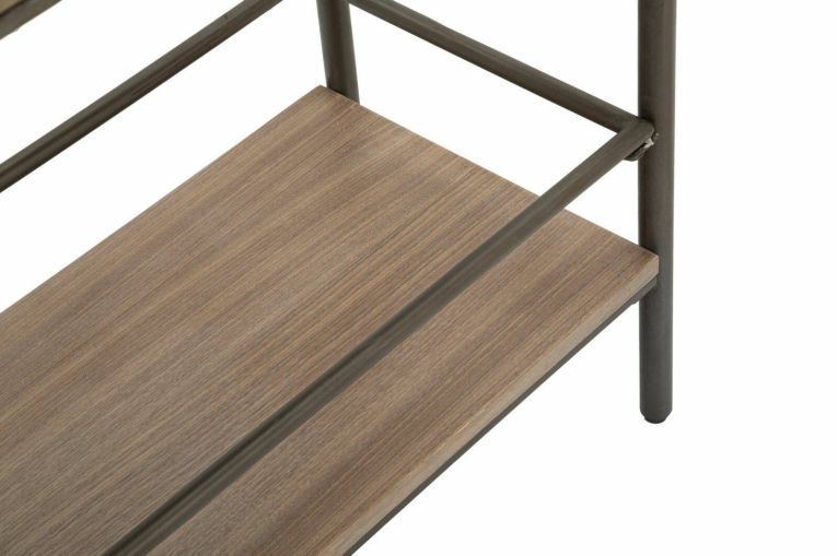 Porta TV grigio e marrone 100x42x110h cm 2 ante - Quilt