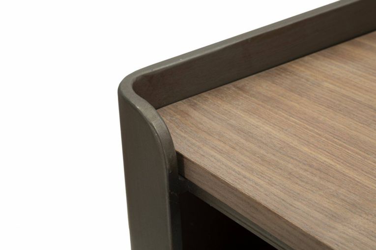 Porta TV grigio e marrone 150x42x58h cm 2 ante - Cannon