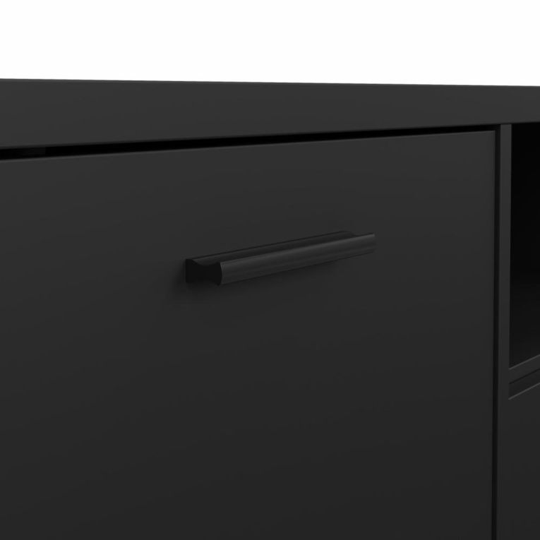 Porta TV nero 147x39x38h cm 2 ante e 1 cassetto - Charo