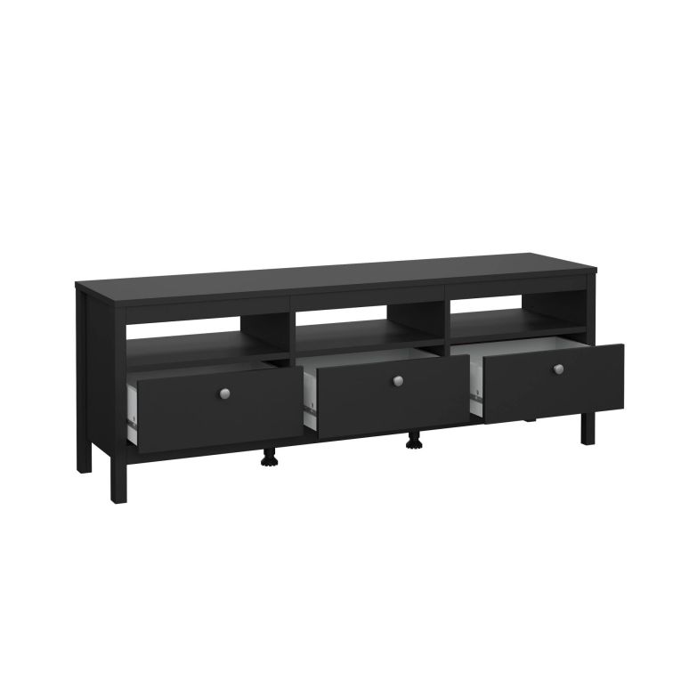 Porta TV nero 151x38x54h cm in legno - Astana