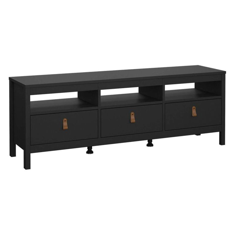 Porta TV nero 151x38x54h cm in legno - Astana