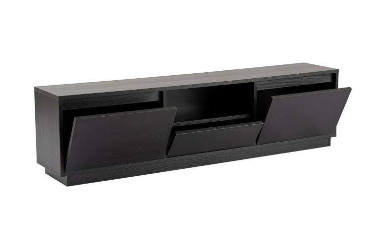 Porta TV nero 160x29x42h cm 3 ante - Morrigan