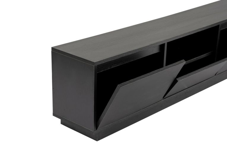 Porta TV nero 160x29x42h cm 3 ante - Morrigan