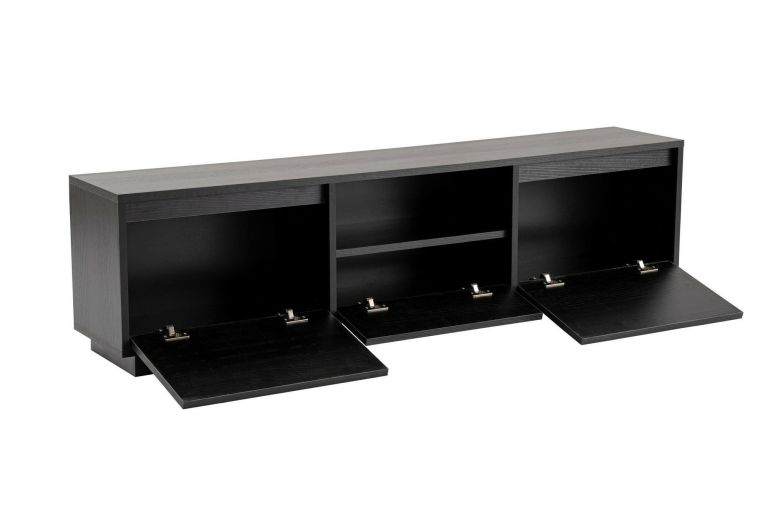 Porta TV nero 160x29x42h cm 3 ante - Morrigan