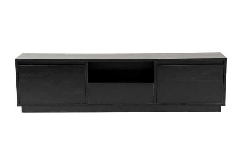 Porta TV nero 160x29x42h cm 3 ante - Morrigan