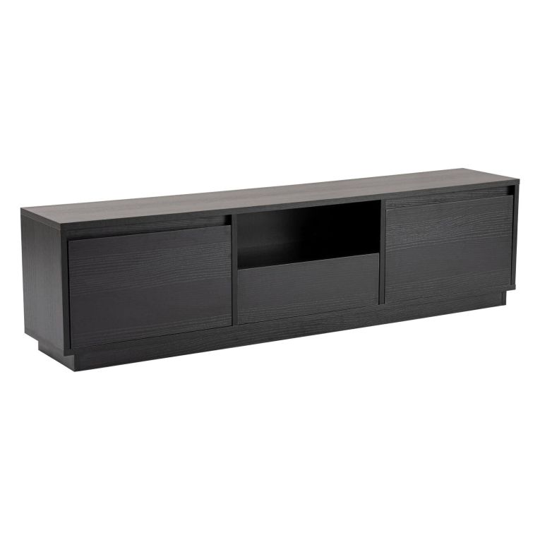 Porta TV nero 160x29x42h cm 3 ante - Morrigan