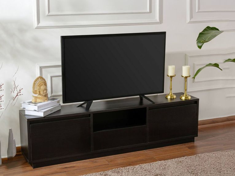 Porta TV nero 160x29x42h cm 3 ante - Morrigan