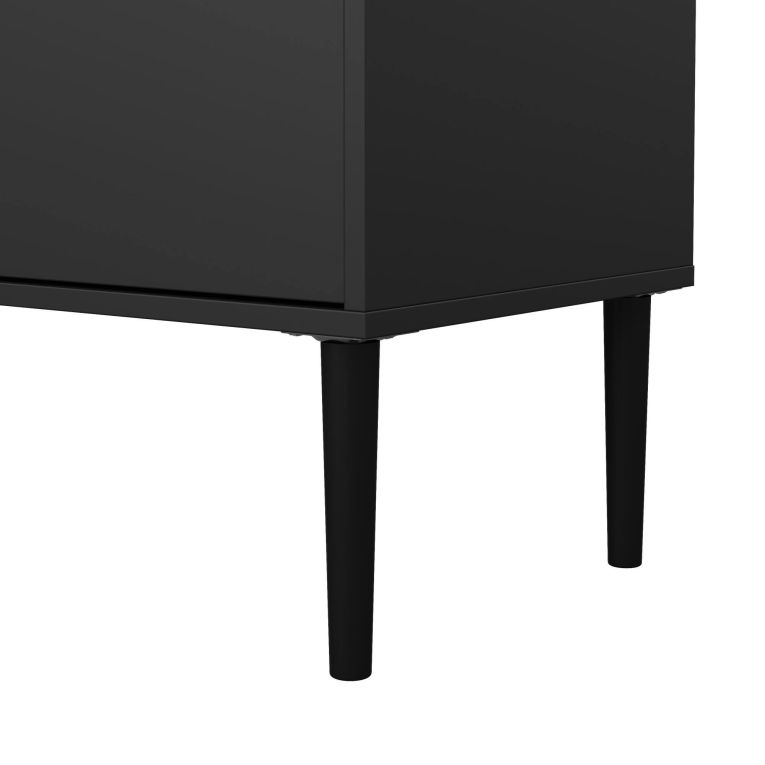Porta TV nero 177x39x56h cm 2 ante e 1 cassetto - Anselme