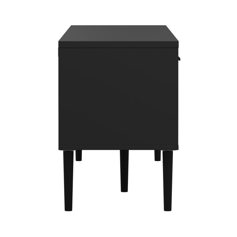 Porta TV nero 177x39x56h cm 2 ante e 1 cassetto - Anselme