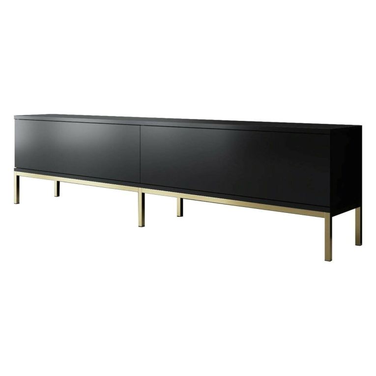 Porta TV nero e oro 180x30x47h cm modulabile - Espero
