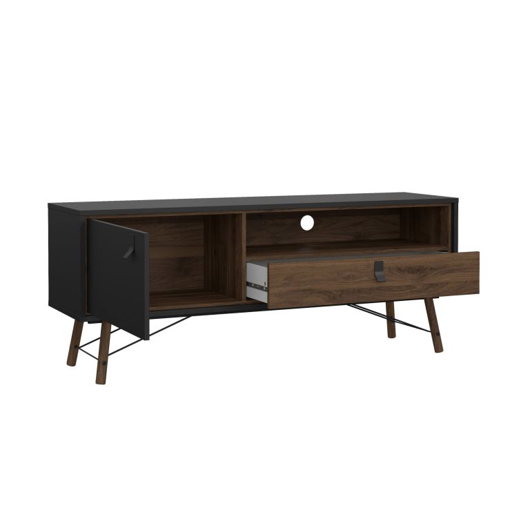 Porta TV nero,noce 150x40x59h cm in legno - Antoine