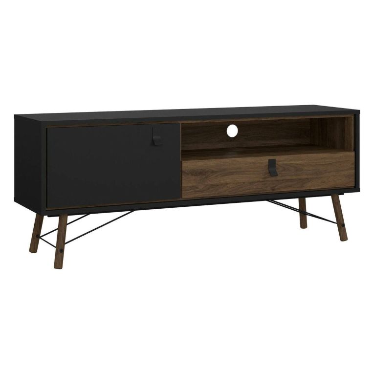 Porta TV nero,noce 150x40x59h cm in legno - Antoine