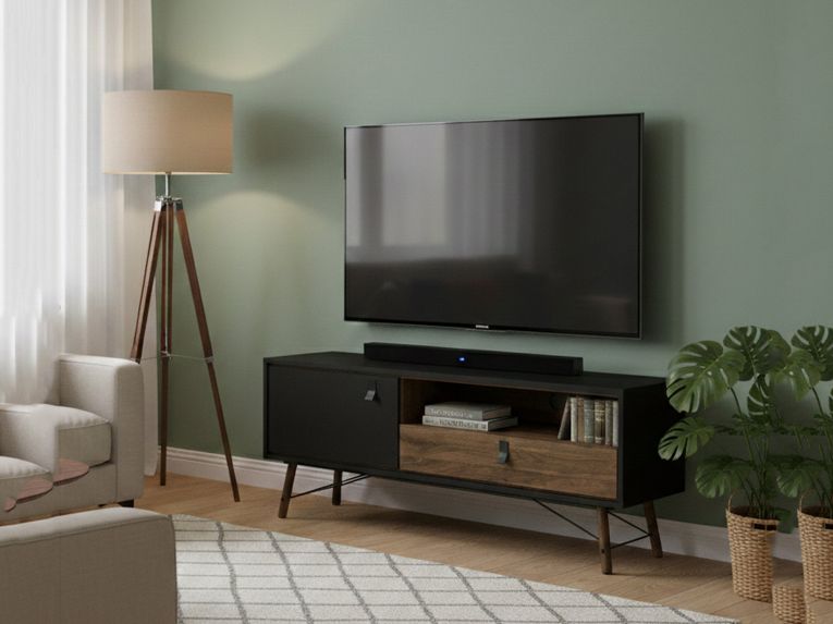 Porta TV nero,noce 150x40x59h cm in legno - Antoine