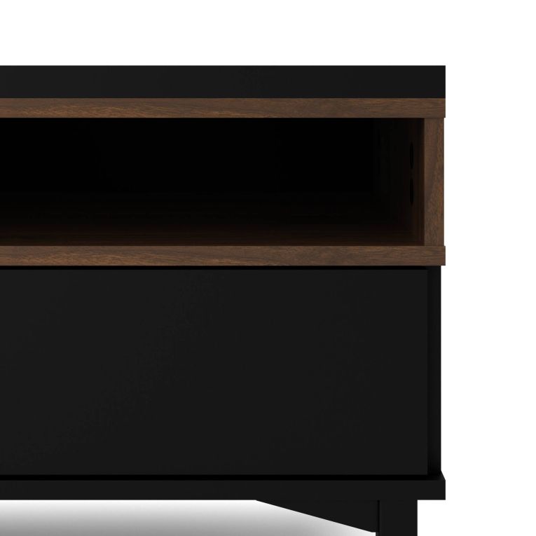 Porta TV nero,noce 155x48x48h cm in legno - Rosata