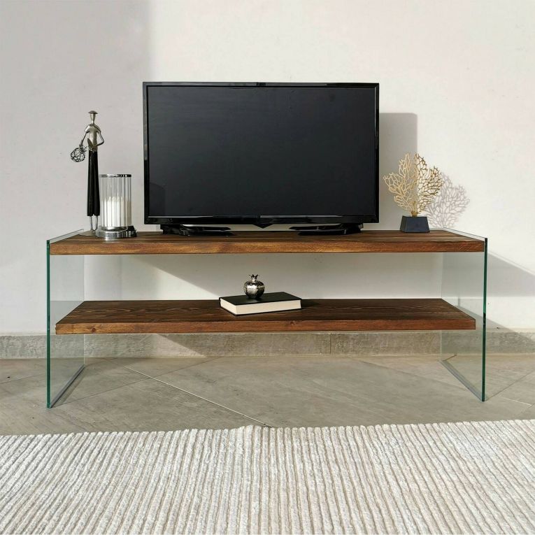 Porta TV noce 120x35x45h cm in legno - Italia
