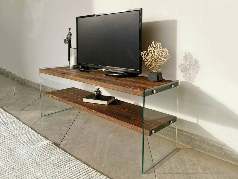 Porta TV noce 120x35x45h cm in legno - Italia