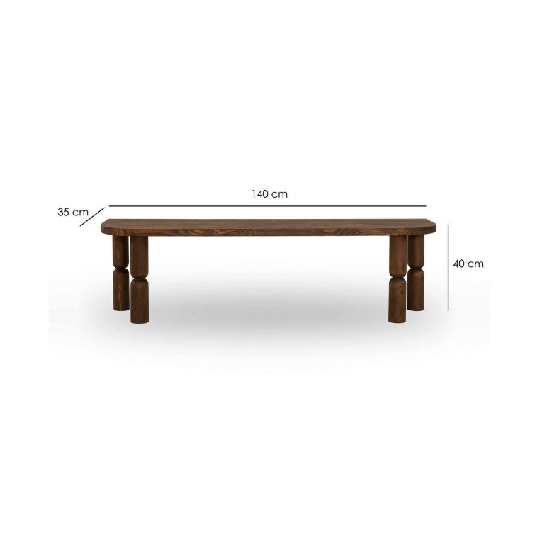 Porta TV noce 140x35x40h cm in legno - Fengshen