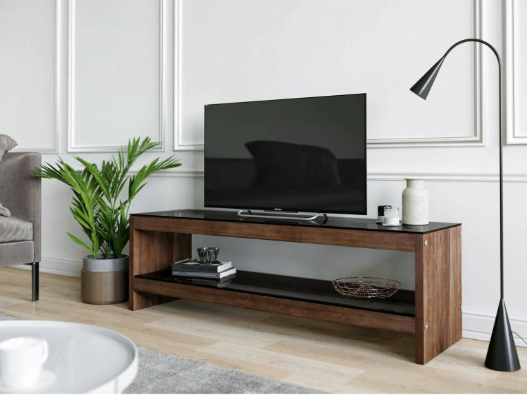 Porta TV noce 140x40x45h cm in legno - Wiley