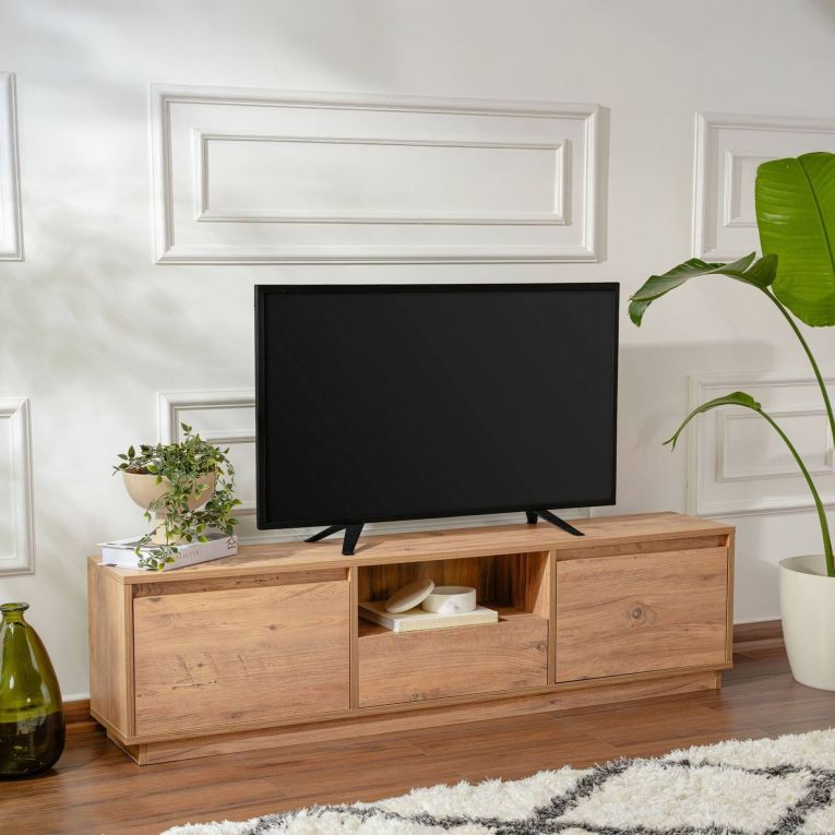 Porta TV pino 160x29x42h cm 3 ante - Morrigan