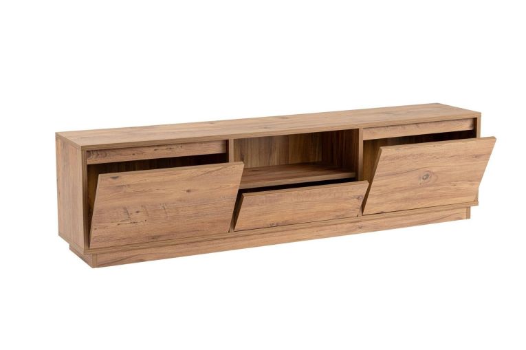 Porta TV pino 160x29x42h cm 3 ante - Morrigan